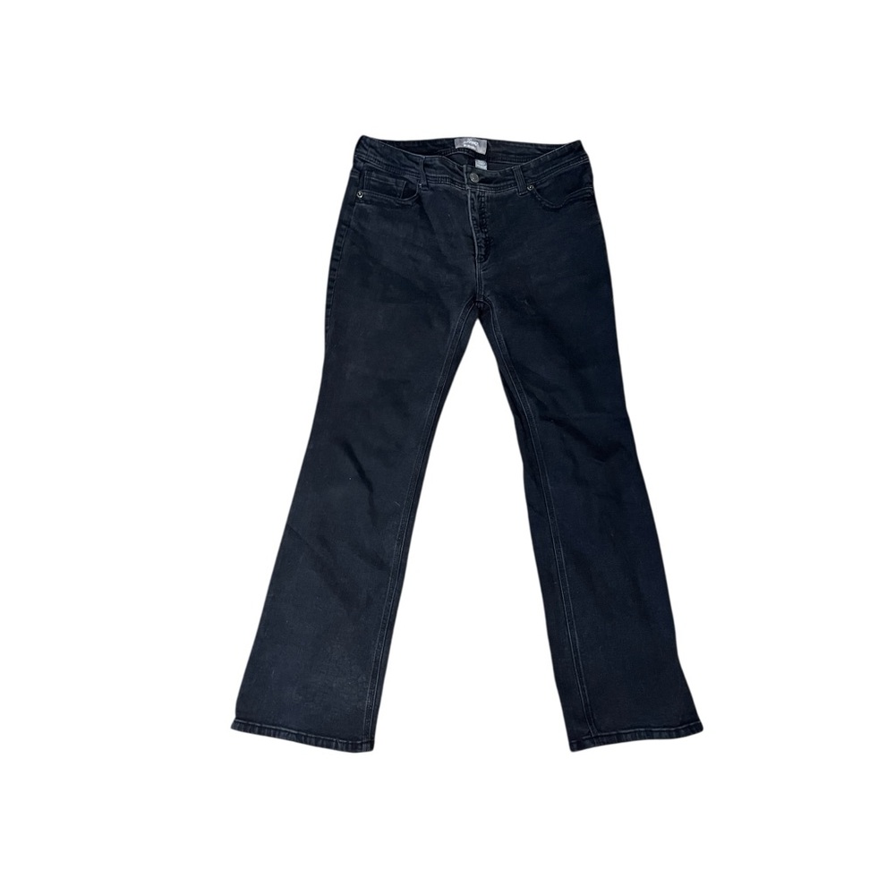 Chico’s So Slimming Mid Rise Relaxed Straight Leg Jeans Faded Black 0.5 Short